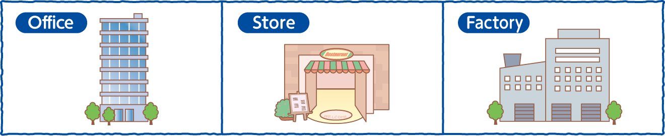 Offices/Store outlets/Factories